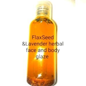 HAND CRAFT𝅺ED FlaxSeed & Lavender herbal face and  body glaze